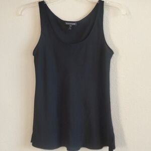Eileen Fisher 100% silk size XS black sleeveless top